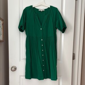 Green Button-Down Dress